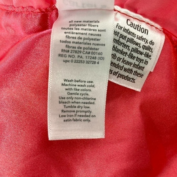 carter's Little Girl Pink Lovey Rattle Security Blanket Ruffle Satin Lined 14" - Picture 15 of 17